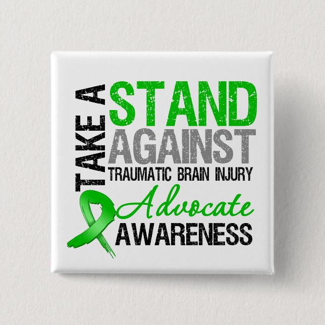 Take a Stand Against Traumatic Brain Injury (TBI) Button (Front)