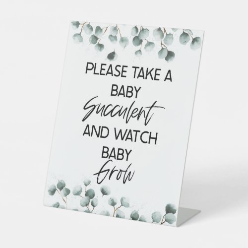 Take A Succulent Baby Shower Favor Sign