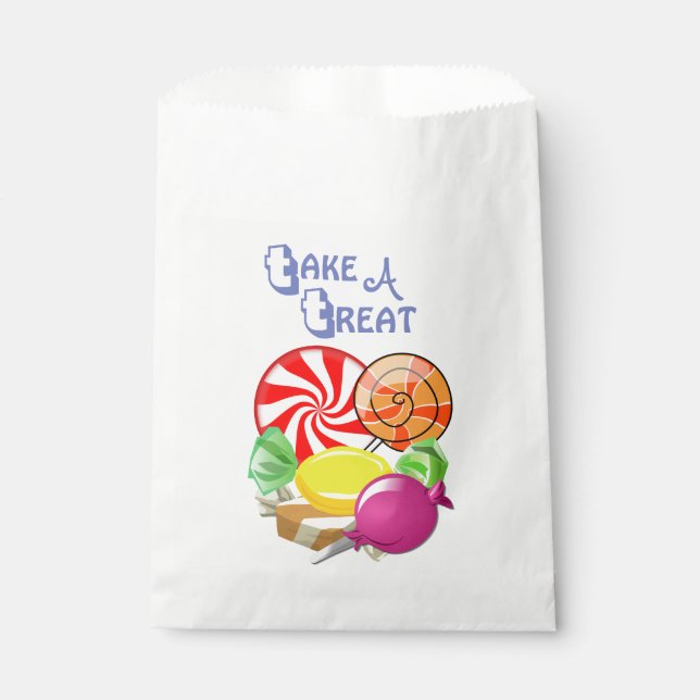 Take a Treat Candy Favor Bag (Front)