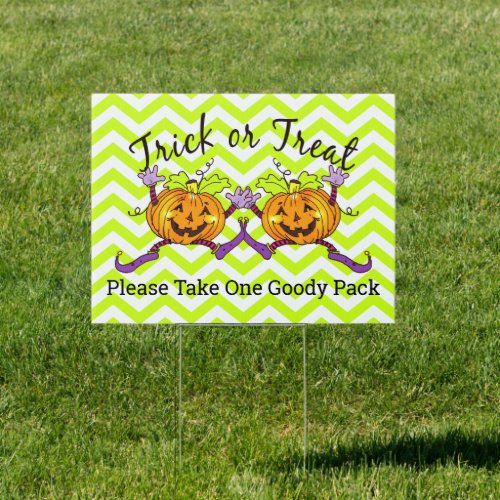 Take A Treat Happy Pumpkins Sign