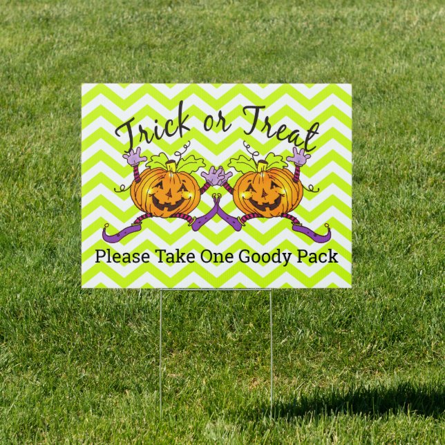 Take A Treat Happy Pumpkins Sign (Insitu)