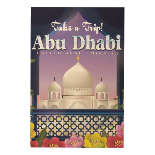 Take a Trip Abu Dhabi Vintage travel poster