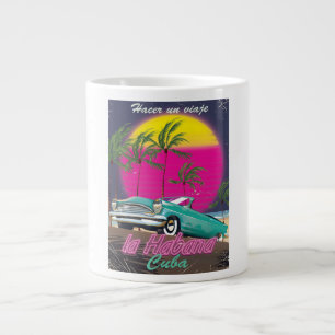 Take a Trip to Cuba reto 1985 poster Giant Coffee Mug