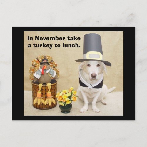 Take a turkey to lunch postcard