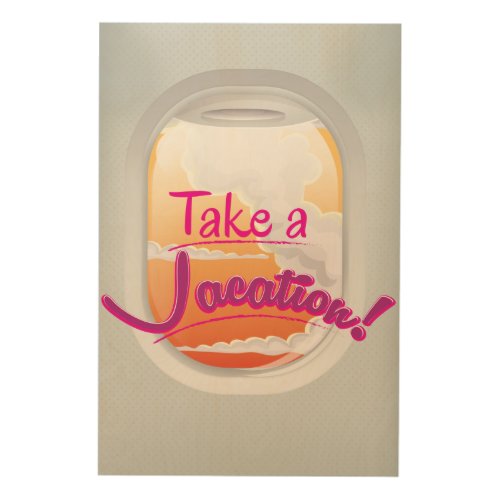 Take a Vacation airline window poster