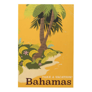 Take a Vacation Bahamas vintage travel poster