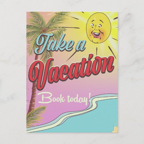 Take a Vacation Book Today Postcard