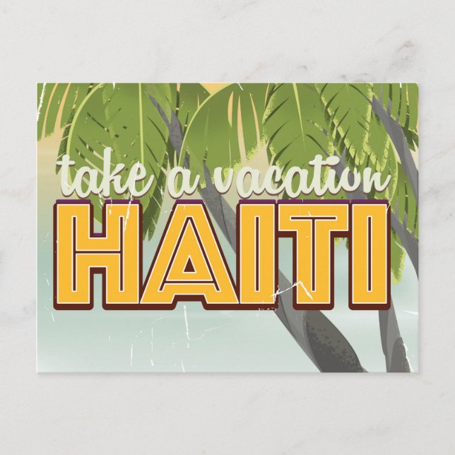 Take a vacation to Haiti travel poster Postcard (Front)