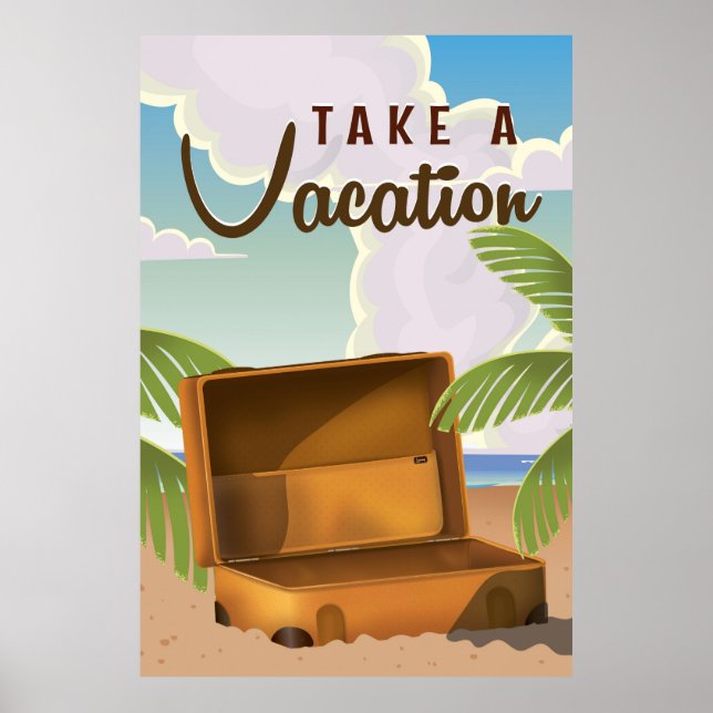 Take a Vacation vintage travel poster (Front)