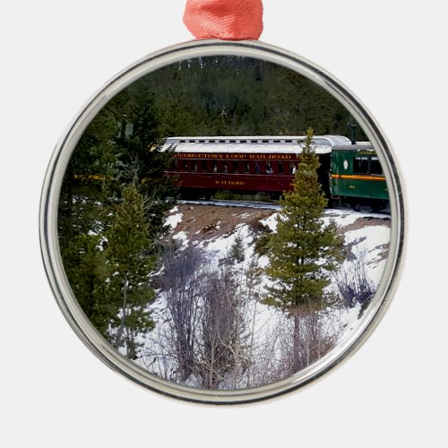 Take A Winter Ride On The Georgetown Loop Railroad Metal Ornament