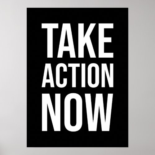 Take Action Now _ Success Motivational Poster