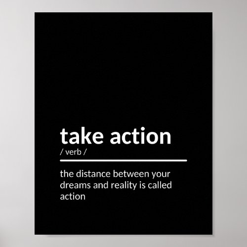 Take Action Quote Poster