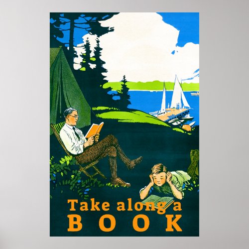 Take Along a Book Magnus Norstad 1910s Poster