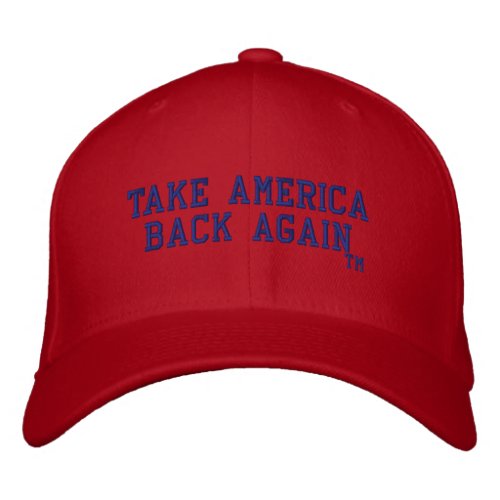 TAKE AMERICA BACK AGAIN EMBROIDERED BASEBALL CAP