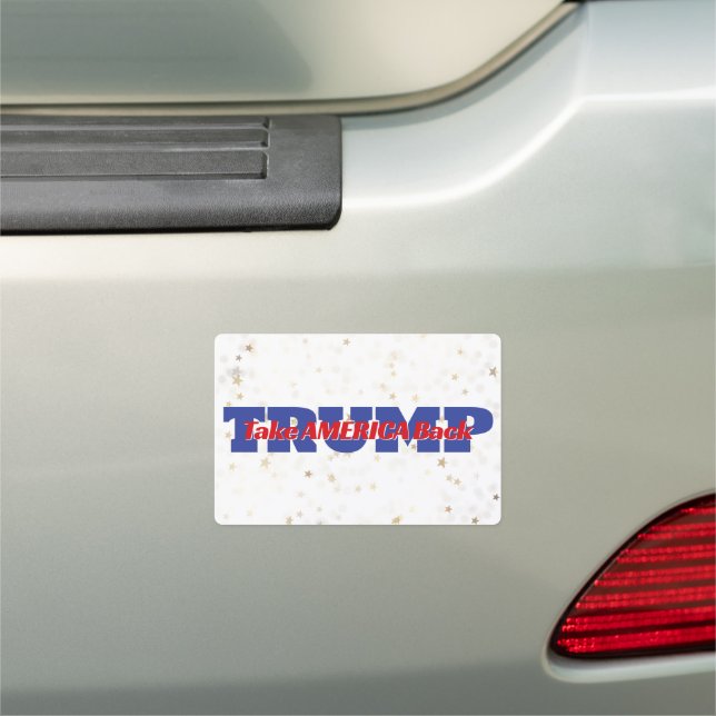 TAKE AMERICA BACK Trum Slogan Car Magnet (In Situ)