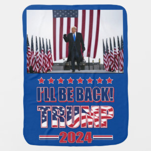 Take America Back Trump 2024 Baby Blanket