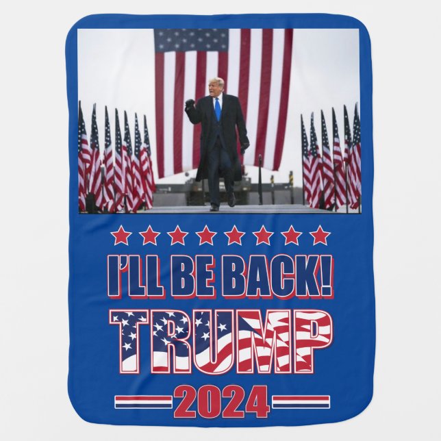 Take America Back Trump 2024 Baby Blanket (Front)