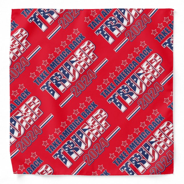 Take America Back Trump 2024 Bandana (Front)