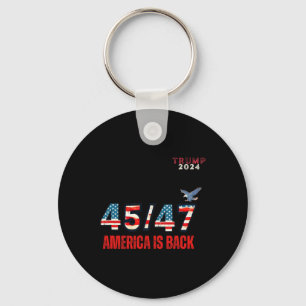 Take America Byck American Flag Trump 2024 Men Wom Keychain