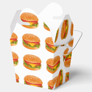 Take-away burger favor boxes