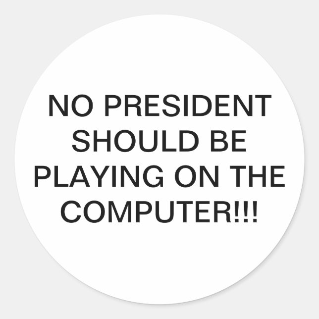 Take-Away Trump's Computer Hankamer Artjunkhaus  Classic Round Sticker (Front)