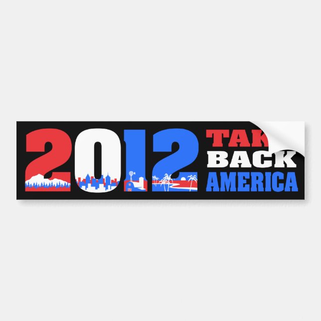 Take Back America 2012 Bumper Sticker (Front)
