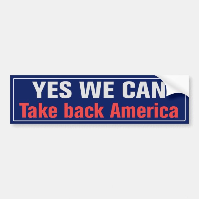 Take Back America Bumper Sticker (Front)