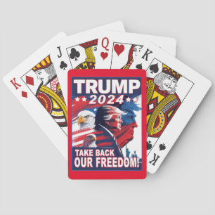 Take Back Our Freedom Donald Trump Profile 2024 Poker Cards