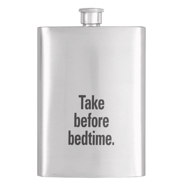 Take before bedtime flask (Front)