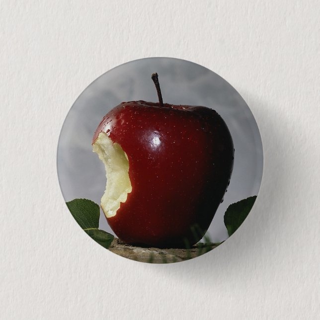 Take Bite Out Of Apple Pinback Button (Front)