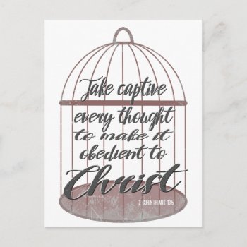 Take Captive Every Thought  Scripture Postcard by LightinthePath at Zazzle