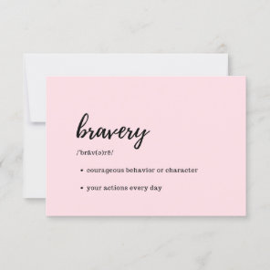 Take Care Card - Definition of Bravery