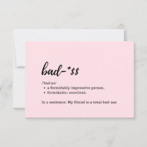 Take Care Cards - Definition of Bad-A$$