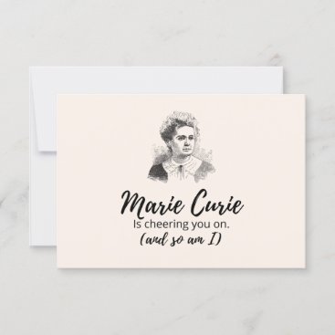 Take Care Cards - Marie Curie Is Cheering You On