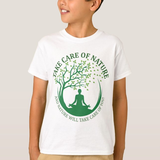 Take Care of Nature David Attenborough Save Earth  T-Shirt (Front)