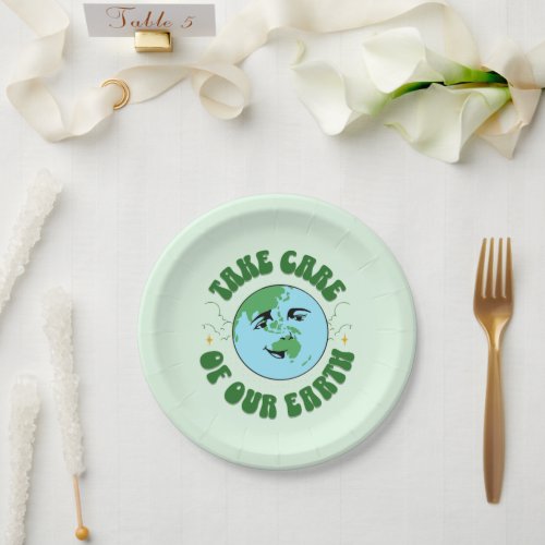 TAKE CARE OF OUR EARTH PAPER PLATES