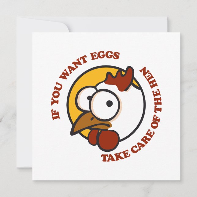 Take care of the hen 1 thank you card (Front)