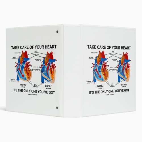 Take Care Of Your Heart Its Only One Youve Got 3 Ring Binder