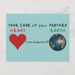 Take care of your mother earth postcard
