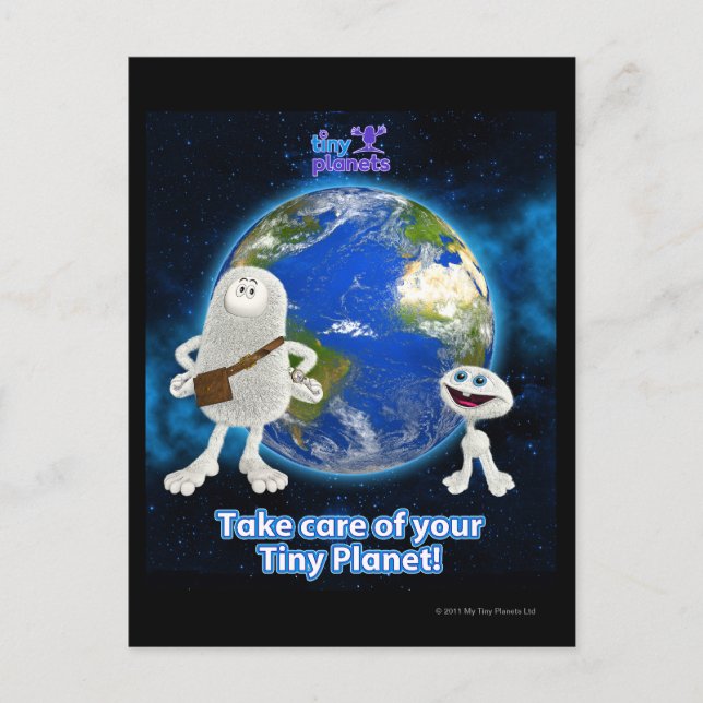 Take Care of Your Tiny Planet Postcard (Front)