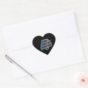 Take Care of Yourself Self-Care Heart Sticker