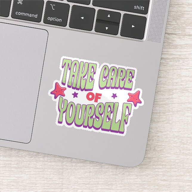 Take Care Of Yourself Typography  Sticker (Detail)