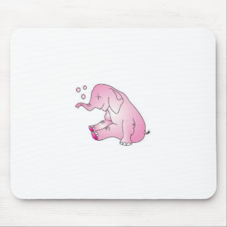 Take Care Pink Elephant Mouse Pad