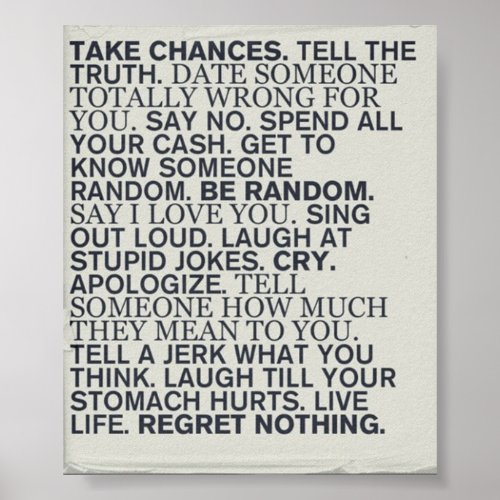 Take Chances Poster