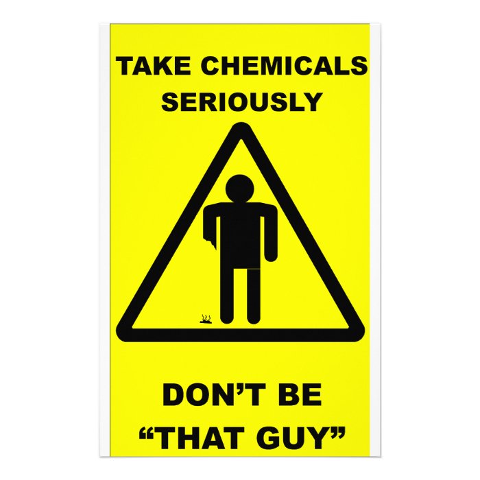 Take Chemicals Seriously Customized Stationery