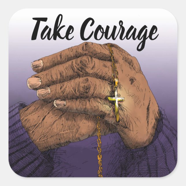 Take Courage Inspirational Stickers (Front)
