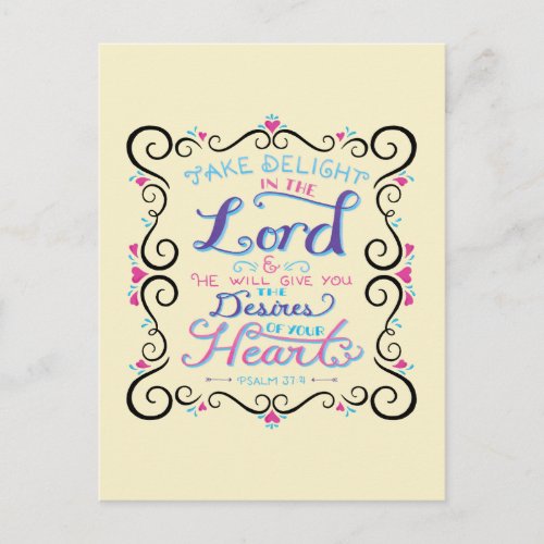 Take Delight in the Lord Postcard