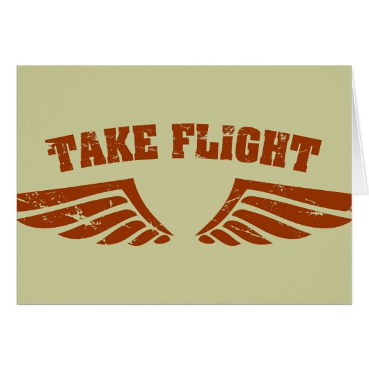 Take Flight Aviation Wings Cards (Front Horizontal)