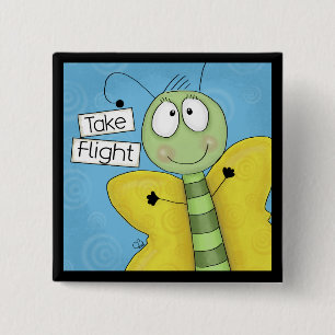 Take Flight Butterfly Button