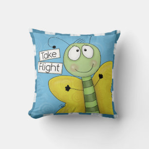 Take Flight Butterfly Throw Pillow